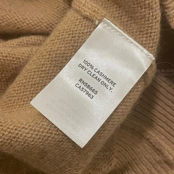 Nordstrom S Cashmere V-Neck Sweater | Soft Tan Beige, Classic, Minimalist - Picture 5 of 8